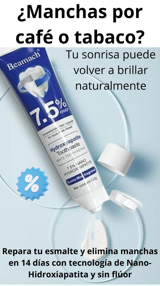 🦷Crema Dental con Hidroxiapatita  (7.5%) Beamach + SinFluor